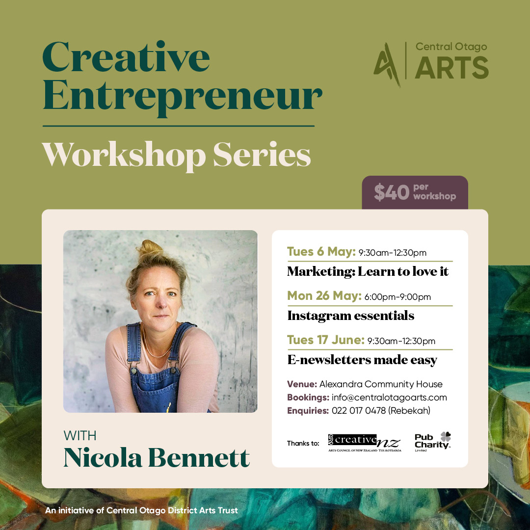 Events banner for Creative Entrepreneur Workshop Series