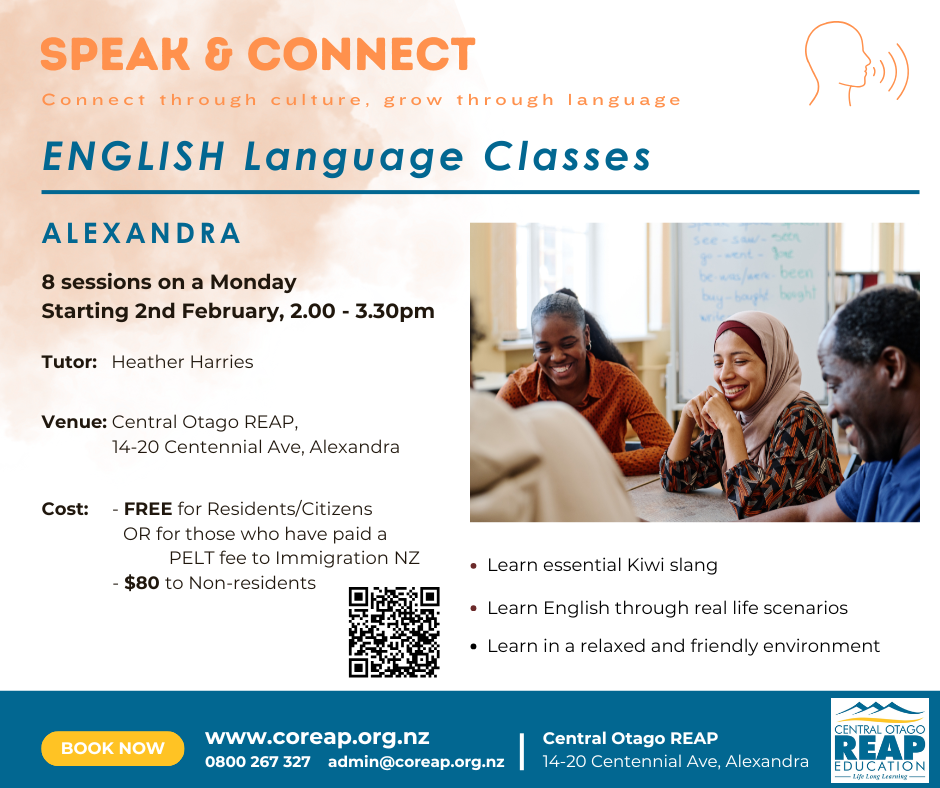 Events banner for English Language Classes