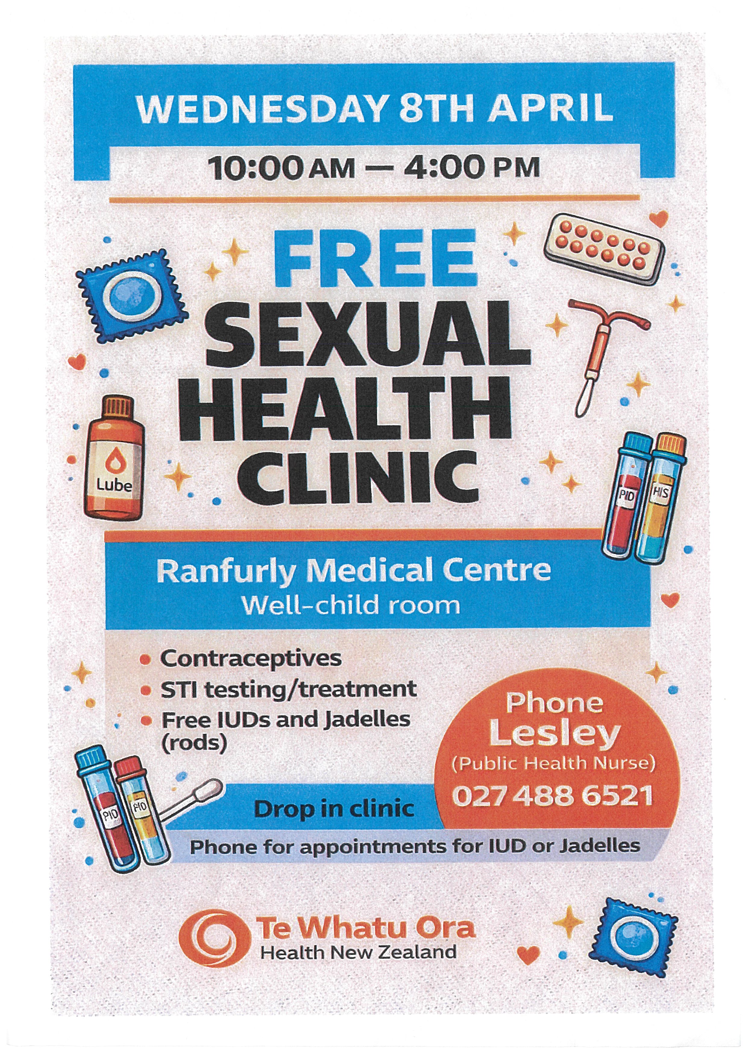 Events banner for Free Sexual Health Clinic