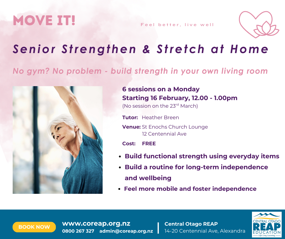 Events banner for Senior Strengthen & Strength at Home