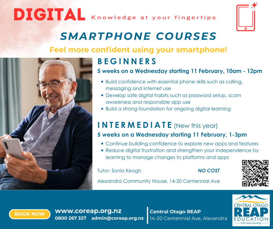 Events banner for Smartphone Courses - Beginners