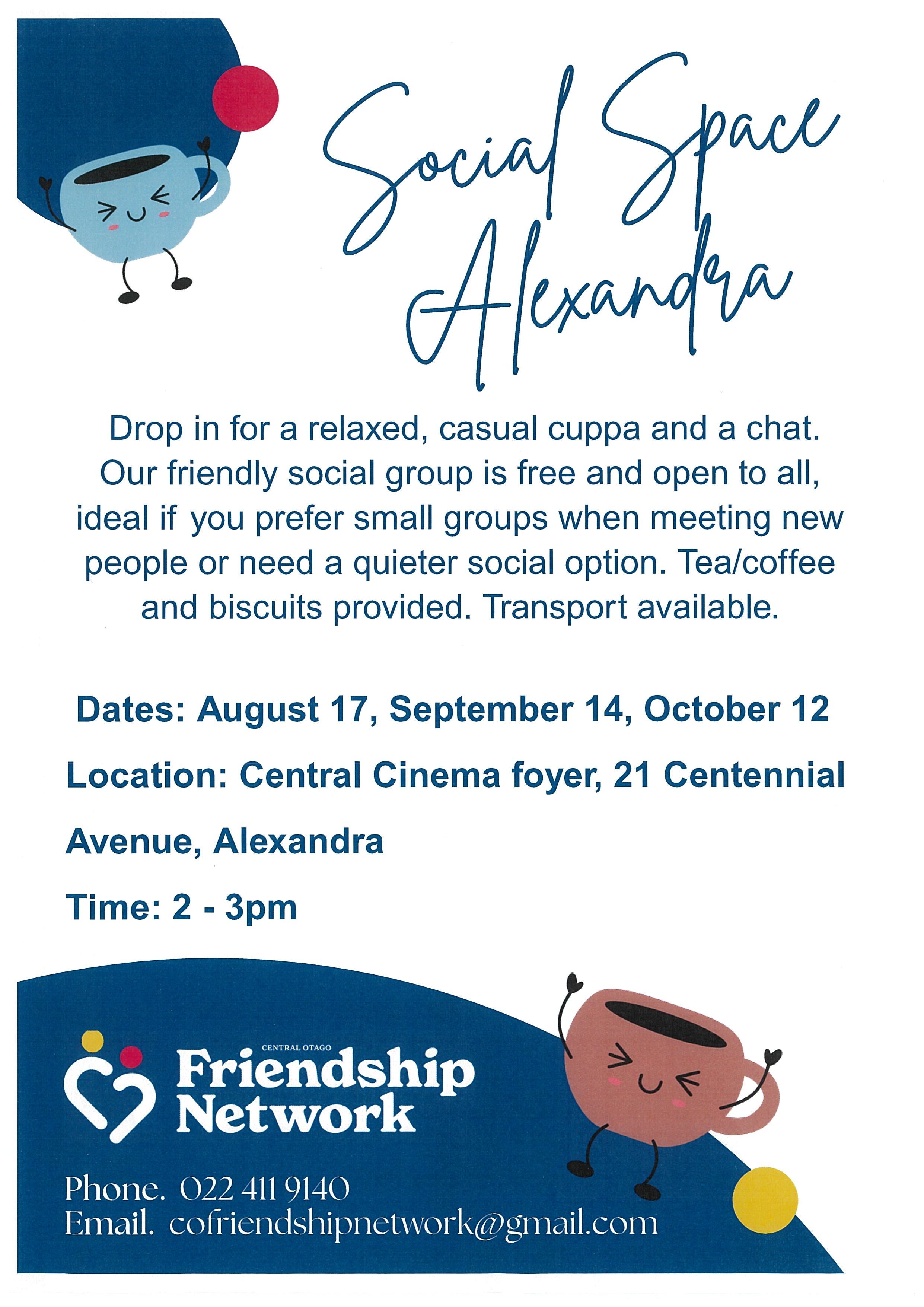 Events banner for Social Space Alexandra
