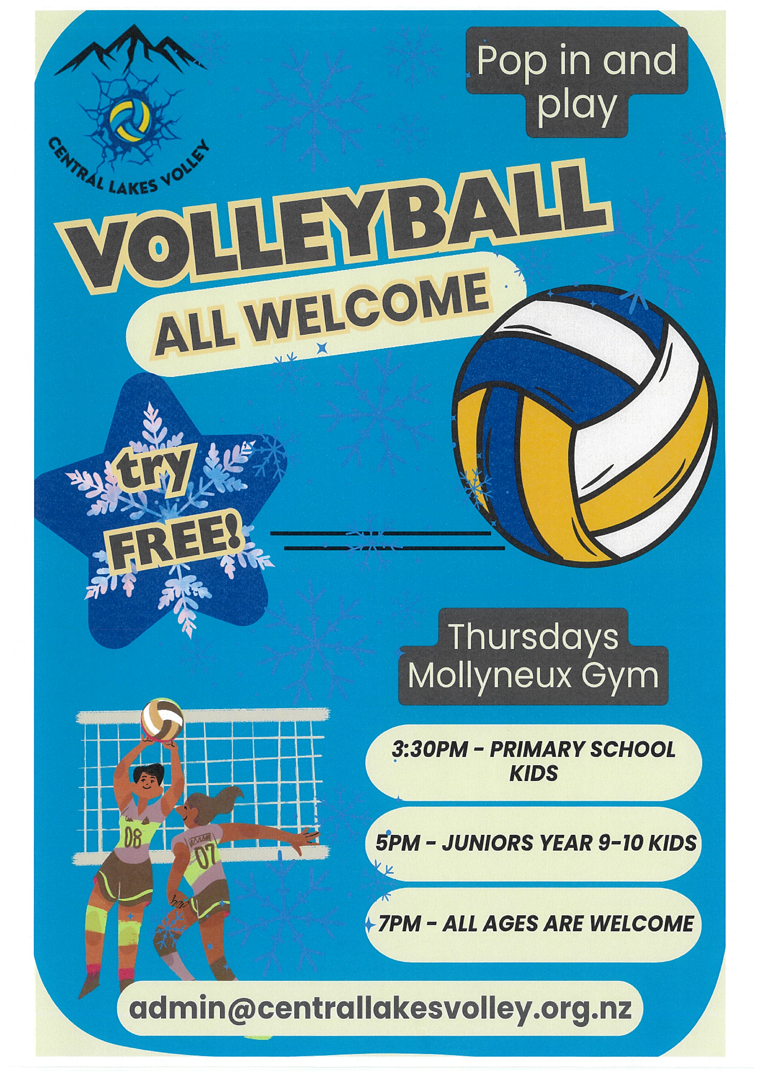 Events banner for Volleyball